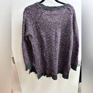 Free people high low purple sweater. Slightly oversized.